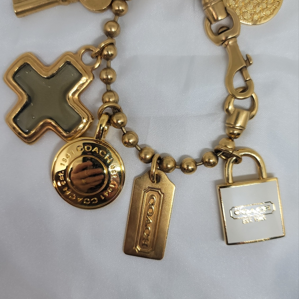 Vintage Coach Bangle Bracelet Gold Plated - Picture 2 of 8